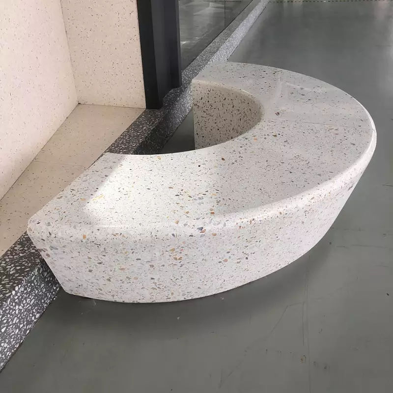 Encimeras para bancos de piedra de terrazo de cemento artificial (4)