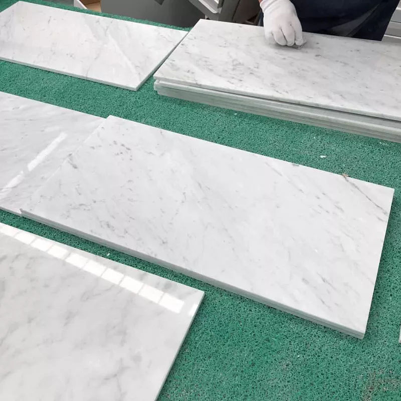 Piastrelle per pavimenti in marmo bianco di Carrara 60x30 (6)