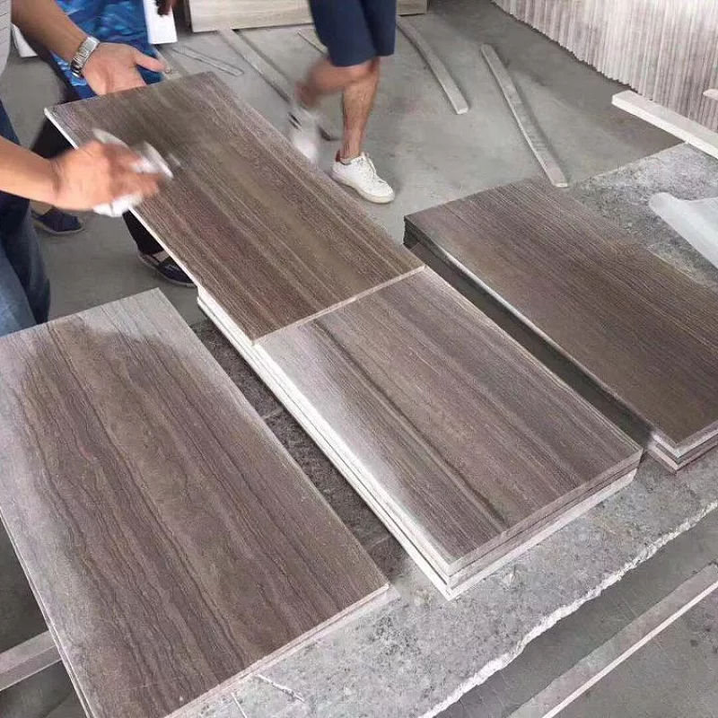 Ķīniešu kafijas koka dzīslu marmora grīdas un sienu flīzes (5)