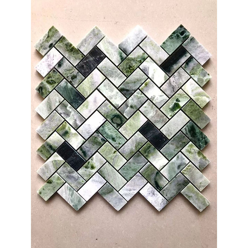 Materiali i ri Green Pllaka mermeri për dekorimin e banjës dhe hotelit (1)