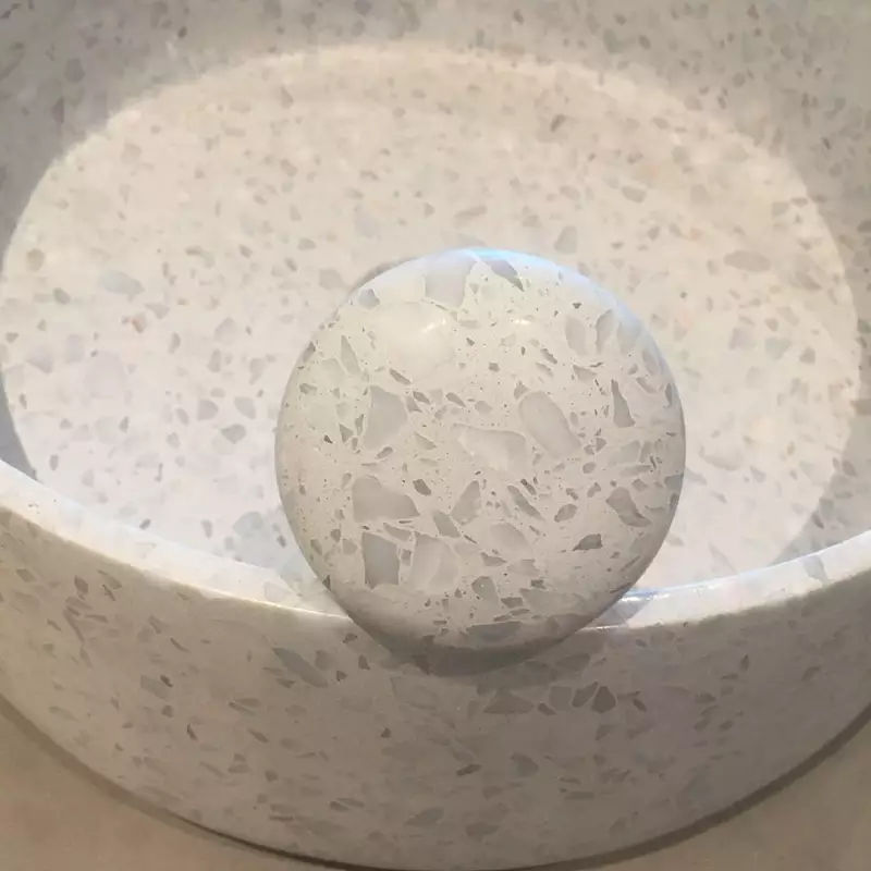 modern multi white color black terrazzo stone vessel sink (2)